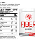 Silver Fern Tino Natural Gluten Free Prebiotic Fiber Supplement - With Tart Cherry Extract & Polycan Black Yeast Extract - Non-Gmo, Water Soluble Fiber Powder Mix (1 Canister - 15.9 Oz)