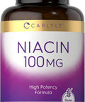 Carlyle Niacin 100mg | 300 Vegetarian Tablets | Non-GMO Gluten | High Potency Formula