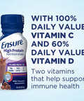 Ensure High Protein Milk Chocolate Nutrition Shake With Fiber 8 Fl Oz (Pack Of 24)