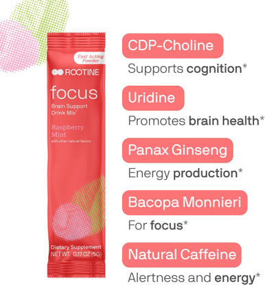Focus All Natural Drink Mix for Brain Support, Supplements to Help Boost Energy & Mood, Adaptogenic Herbs & Antioxidants (10)