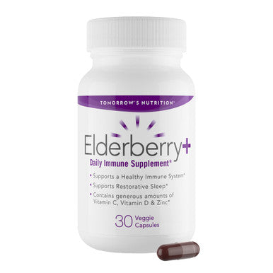 Tomorrow's Nutrition Elderberry Plus, Daily Immune System Support, Supports Restorative Sleep, 30 Capsules