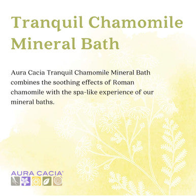 Aura Cacia Tranquil Chamomile Mineral Bath GC/MS Tested for Purity 70.9g 2.5 oz.