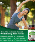 Zazzee White Kidney Bean 10:1 Extract, 18,000 Mg Strength, 200 Vegan Capsules, Over 2 Month Supply, Standardized And Concentrated