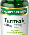 Nature's Bounty Turmeric Capsules Antioxident Health 450 Mg 60 Ct