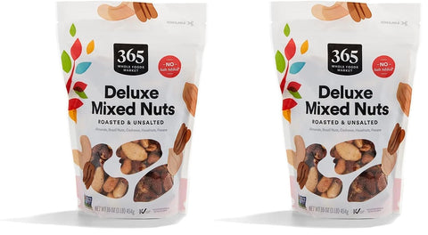 365 by Whole Foods Market, Unsalted Deluxe Mixed Nuts, 16 Ounce