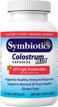 Symbiotics Symbiotics Colostrum 120ct Vegetable Capsules - Immunity Support - Lactoferrin Supplement & Colostrum Protein with Immunoglobulin - 25% lgG Antibodies - Gluten