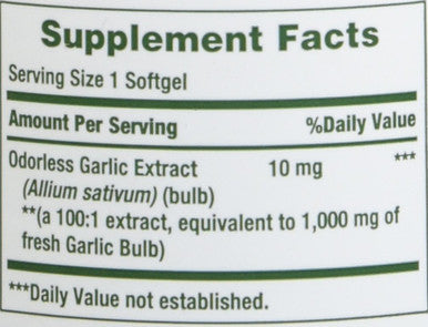 Natures Bounty Garlic Extract 1000 Mg 100 Count Pack Of 4