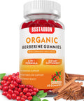 BSSTABBON Berberine Gummies With 2000Mg Berberine Hci 300Mg Organic Ceylon Cinnamon For Men & Women, 60 Raspberry Flavored Vegan Sugar Free Gummies (60 Count)