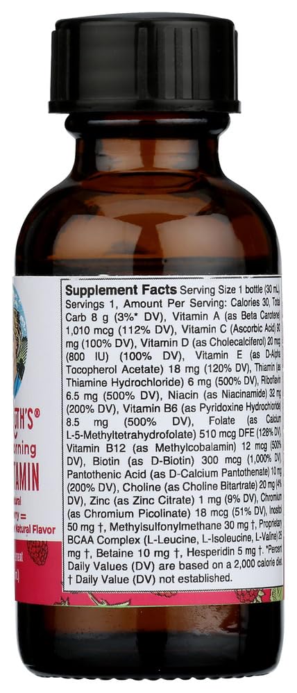 Maryruth'S Multivitamin Morning Liquid Raspberry Sgl 1 Fl Oz