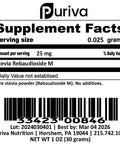 Stevia Reb M powder (RebM Rebaudioside M) 1 ounce 1000 servings Puriva Nutrition Superior to Reb A Reb D and stevia extracts