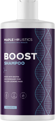 Biotin Hair Serum & Shampoo - Maple Holistics Hair Regrowth Bundle With Boost Hair Thickening Serum Featuring Rosemary Peppermint & Black Castor Oil Plus Sulfate Biotin Shampoo For Hair Growth