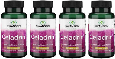Swanson Celadrin - Esterified Fatty Acid Blend Promoting Joint Flexibility Mobility and Overall Joint Support - (90 Softgels 350mg Each) (4 Pack)
