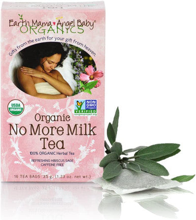 Earth Mama Organic No More Milk Tea for Weaning from Breastmilk, 16 Teabags/Box, Pack of 3