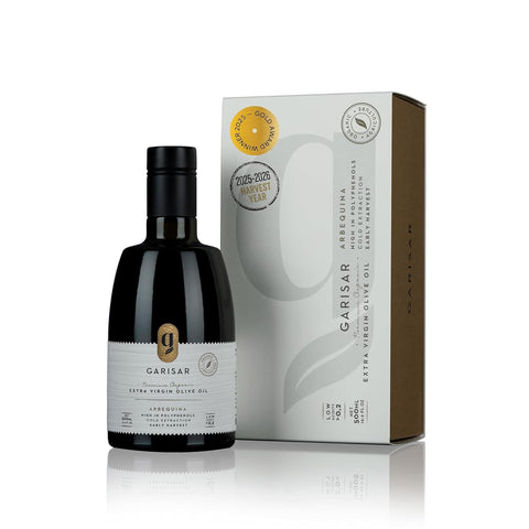 Garisar High In Polyphenol Premium Extra Virgin Olive Oil (>600 ppm), Low Acidity (Max 0.2%), NYIOOC 2025 Gold Medal Winner, Organic Agriculture Hand Picked, Cold Pressed, 100% Arbequina - Pack of 1