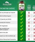 Zazzee Usda Organic Milk Thistle 30:1 Extract 7500 Mg Strength 120 Vegan Capsules