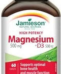 Jamieson HighPotency Magnesium 500 Mg + D3 500 Iu Formula 60 Caplets