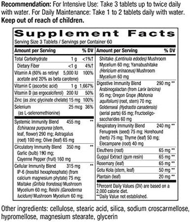 Nature'S Way Systemwell Ultimate Immune, With Vitamins C, A, D, Zinc, Selenium, Multi-System Botanical Blends Including Immune, Respiratory, Digestive, & Circulatory, 90 Tablets (Packaging May Vary)