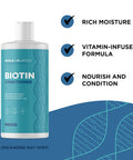 Advanced Biotin Shampoo And Conditioner Set - Paraben And Sulfate Shampoo And Conditioner For Dry Damaged Hair And Scalp Care - Volumizing Shampoo For Thinning Hair With Jojoba And Argan Oil