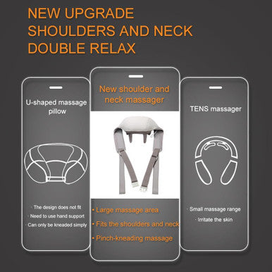 Mini Neck Massager With Heat, Cordless Shiatsu Shoulder And Trapezius Massager,Tissue Kneading Massage Function At Home, Muscle Relaxation Gifts (Beige)
