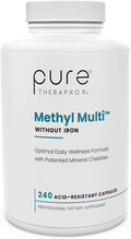 Methyl Multi Without Iron 240 Vegetable Capsules This Vegan Formula Features Activated Vitamin Cofactors and Folate as Quatrefolic 5MTHF Patented Albion TRAACS Chelated Mineral Complexes