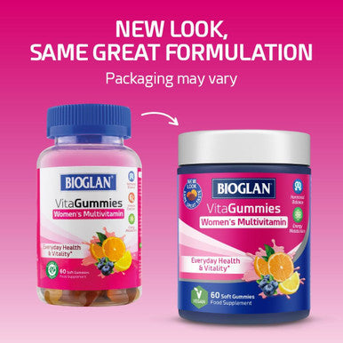 Bioglan Vitagummies | Women'S Multivitamin | Vegetarian Friendly | 3 Delicious Flavours | 60 Chewy Gummies