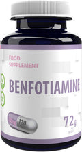 Benfotiamine 250Mg 120 Vegan Capsules, 3Rd Party Lab Tested, High Strength Supplement, Gluten And Gmo