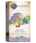Garden of Life mykind Organics Prenatal Vitamins - 30 Tablets, Prenatal Once Daily Whole Food Vitamins for Women with Folate not Folic Acid, Vitamin D3, Iron, Vegan One a Day Prenatal Multivitamin