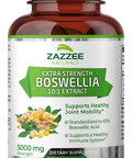 Zazzee Extra Strength Boswellia 10:1 Extract, 5000 Mg Strength, 65% Boswellic Acid, 180 Vegan Capsules, 6 Month Supply, Concentra