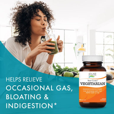 Real-ZymesÃƒâ€šÃ¢â€žÂ¢ Vegetarian Digestive Enzymes Supplement with Probiotics for Better Digestion - Natural Support for Relief of Bloating, Gas, Belching, Diarrhea, Constipation, IBS, etc. - 90 Caps