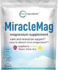 Micro Ingredients Miraclemag Calm Magnesium Powder 2Lbs Magnesium Citrate Powder Sweet Raspberry Lemon Flavored Easily Absorbed Ionic Form NonGmo Vegan Sugar