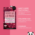 Oh K Hydrating Cherry Lip Mask for moisturising Lips, with added Vitamin B5 and Hyaluronic Acid, Wild Cherry Scent