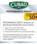 Curad Performance Series Ankle Support Designed for Active Seniors 50+ Large Easy to Grip Tabs & Loops for Easier Application Helps with Mild Sprains & Strains Size S/M