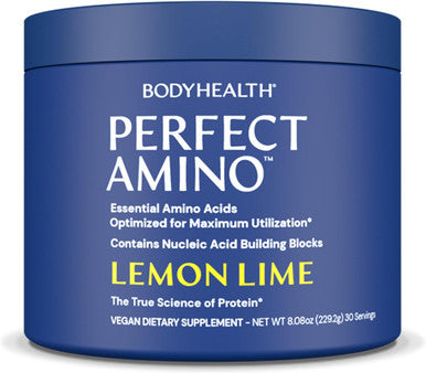 BodyHealth PerfectAmino Powder - BCAA and EAA Powder for Pre and Post Workout - Amino Acid Energy Drink for Men and Women to Support Lean Muscle and Recovery