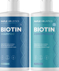 4 Piece Biotin Set - Shampoo, Conditioner, Oil, And Serum With Caffeine, Black Castor Oil, Rosemary Essential Oil, And Amino Acids For Volumized Hair