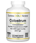 Colostrum By California Gold Nutrition - Concentrated Bovine Pre-Milk Supplement Featuring Immunoglobulins - Immune Support - Gluten Free, Non-Gmo, No Antibiotics - 240 Veggie Capsules