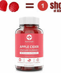 Nutriumph Apple Cider Vinegar Gummies With The Mother Vegan Weight Loss, Detox, Immune Support, Skin, Hair And Nails Men & Women With Vitamin B12 & Folate 60 Acv Gummy Vitamins