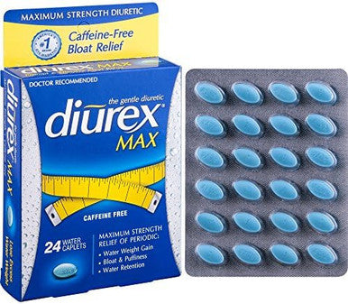 Diurex Max Water Caplets Caffeine 24 Caplets Pack Of 2