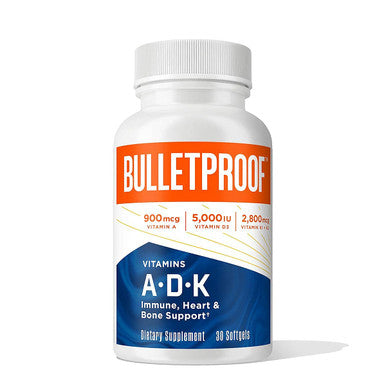 Bulletproof Triple Threat Strength Bundle, Vitamins A-D-K, 30 Softgels, Zinc With Copper, 60 Capsules, Methyl B-12, Spearmint Flavor, 60 Lozenges