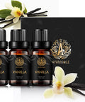 Aromatherapy Vanilla Essential Oil Set, 100% Pure Aromatherapy Vanilla Scent Essential Oils Set for Diffuser, Therapeutic Grade Vanilla Aromatherapy Essential Oils Fragrance Kit for Home - 3x10ml