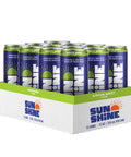 Sunshine Sparkling Energy Drink, Blueberry Lemonade with Daily Essential Vitamins, 360mg of Electrolytes, 70mg of Natural Caffeine, 12 Fl Oz (Pack of 12)