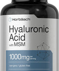 Horbaach Hyaluronic Acid With Msm | 1000 Mg | 120 Capsules | Non-Gmo And Gluten Free Supplement | Bioavailable Formula