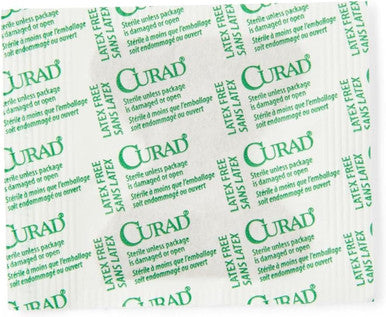 Curad Flex-Fabric Adhesive Fingertip Bandages Skin-Friendly Adhesive 2 x 1.75 Inches Breathable Fabric 100 Bandages Per Box
