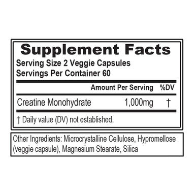 Evlution Pure Creatine Monohydrate Capsules 1000mg Nutrition Pre and Post Workout Recovery Vegan Creatine Pills for Muscle Gains and Muscle Recovery Supplement - Creatine Muscle Builder for Men
