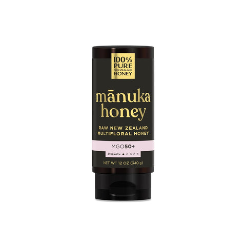 100% Pure New Zealand UMF 15+ MGO 512+ Manuka Honey Squeeze Bottle Raw & Unfiltered Certified Award Winning Silky Smooth Taste & Texture 12 Oz