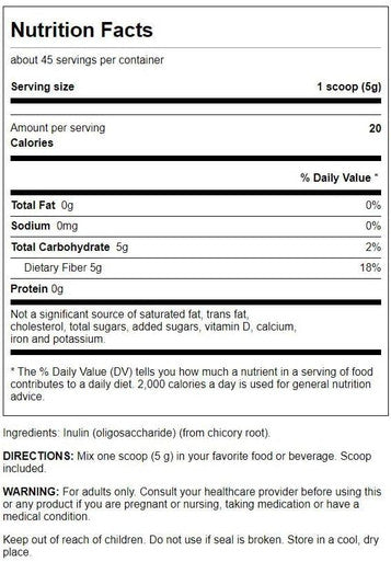 Swanson Inulin Powder 8 Ounce (227 g) Pwdr