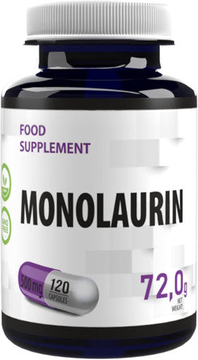 Hepatica Monolaurin 500Mg 120 Vegan Capsules, 3Rd Party Lab Tested, High Strength Supplement, Gluten And Gmo