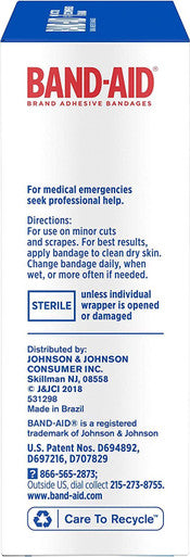 Band-Aid Plastic Strips All One Size 60 Each (Pack Of 7)