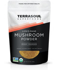 Terrasoul Superfoods Organic Lions Mane Mushroom Powder 41 Extract 5.5 Ounces