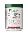 Great Lakes Wellness Beauty Boost Advanced Collagen Peptides Powder with Hyaluronic Acid Biotin Vitamin C - Skin Elasticity and Hydration - Raspberry Lemonade Flavor 8 oz