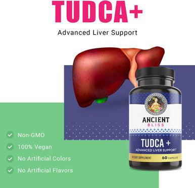 Tudca 500Mg, 60 Capsules (Tauroursodeoxycholic Acid)- Bile Salts Liver Support Supplement, Natural Bitter Taste- Vegan Friendly, Non Gmo, Gluten Capsules By Ancient Bliss